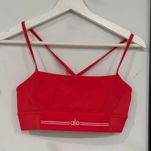 ALO Yoga Vibrant Red Sports Bra